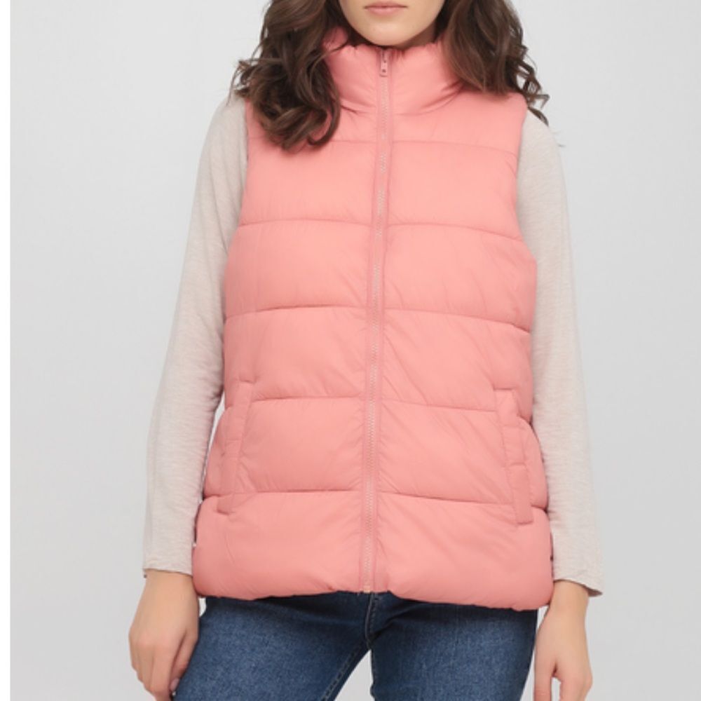 NWT Old Navy Pink Fleece Lined Puffer Vest Size XS